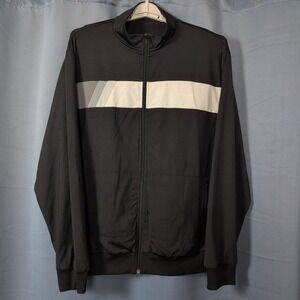 Travis Mathew Golf Jacket Mens 2XL Black‎ Gray Color block Track Casual Athletic